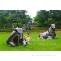 Garden decoration metal crafts bull statue large outdoor bronze sculptures